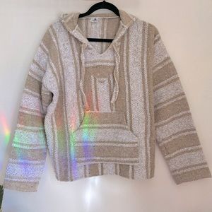 Baja Hoodie Neutral Beige & Creamy White Size L